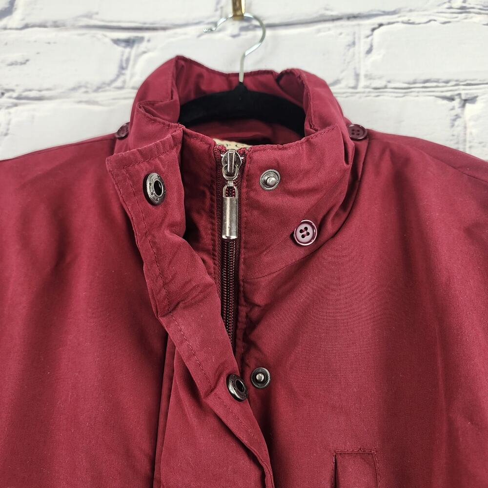 Tudor Court Puffer Jacket Womens M Red Warm full Zip Insulated winter outdoors - Picture 4 of 12